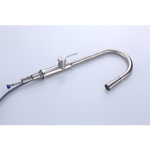 Mitigeur de cuisine Meiya en laiton doré Base en cascade avec col rétractable Conception d'économie d'eau <span class=keywords><strong>Robinet</strong></span> de cuisine élégant - Product Image 1