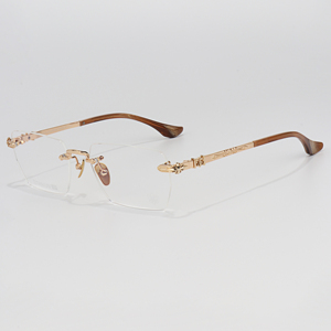 Retro không khung vuông chống Y2K siêu nhẹ quang lão thị đa tập trung sang trọng thiết kế thương hiệu máy tính khung cho kính mắt - Product Image 1