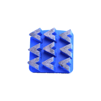 Pads abrasifs diamantés PANGU, 9 segments, style flèche, OEM pour meuleuse Redi Lock, grain 6 # -400 #   Préparation des sols en béton dur
