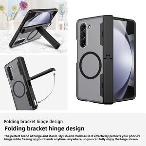 เคส Samsung Z Fold 5 รุ่นใหม่ พร้อมดีไซน์ปกป้องรอบด้าน ผิวสัมผัสนุ่มดุจผิวหนัง รองรับการดูดซับแม่เหล็ก และรองรับการชาร์จแบบไร้สาย - Product Image 4