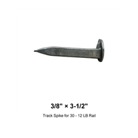 Pointe de rail de 3/8 pouce d'épaisseur et de 3-1/2 pouces de long pour rail de 30-12 lb et traverses en bois, norme AREMA