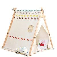 Tente de jeu pliable écologique pour tout-petits en toile de coton, jouet sportif pour garçons et filles, tipi de jeu