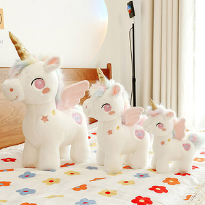 Custom Wholesale Hot Sale Adorable Embroidery Star <strong>Unicorn</strong> Plush Toy Colorful Rainbow <strong>Unicorn</strong> Stuffed Animal Toys