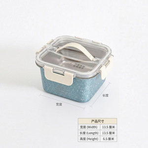 Food Storage Container Rectangle Clip On Lid Travel Use Pure Titanium Antibacterial Anti Mildew High Temp Resistant Non Slip - Product Image 3