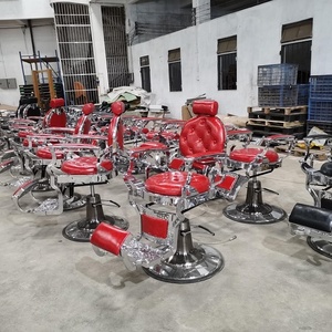 Chaise de salon de coiffure de luxe pour la coiffure et la beauté, couleur de cuir personnalisable, matériau métallique pour les hôtels et les ateliers - Product Image 3