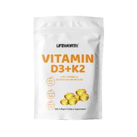 Lifeworth OEM Suppléments de vitamine D Suppléments de santé naturels Supplémentation en calcium Vitamine D3 Capsules