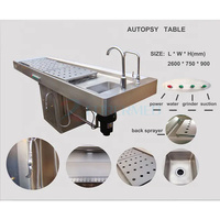 Table d'Autopsie en Acier Inoxydable 304 à Vente Directe d'Usine, Table de Dissection Mortuaire Électrique à Hauteur Réglable avec Évier et Drain