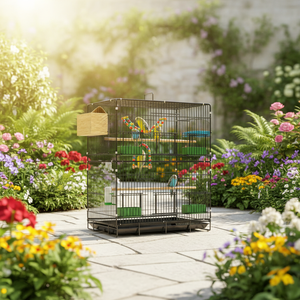 <span class=keywords><strong>Cages</strong></span> à oiseaux pliables classiques en gros, de bonne qualité, pour perroquets et canaris, en métal et acier - Product Image 1