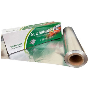 Rollo de papel de aluminio de 18 micras de grado alimenticio 30cm <span class=keywords><strong>X</strong></span> 200 metros precio de fábrica - Product Image 1