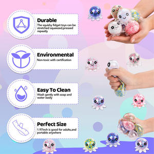 Pelotas Antiestrés de TPR con Forma de Pulpo para Adultos, Lindas y Divertidas, para Aliviar el Estrés, Pelotas Blanditas para Apretar, Ideales para Recuerdos de Fiestas de Cumpleaños - Product Image 2