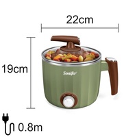 Sonifer SF-1503 Vente en gros pour la maison, cuiseur multifonctionnel portable de 1,2 L pour œufs, soupe, nouilles, mini-cuiseur électrique en acier inoxydable