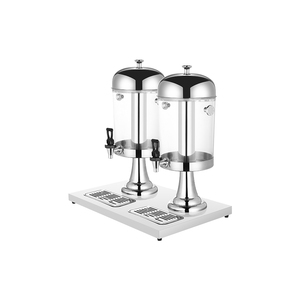 Distributeur de jus commercial portable 24L en acier inoxydable de qualité alimentaire, écologique, avec corps en verre et robinet, pour restaurant - Product Image 3