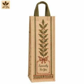 Bolsa de Yute Biodegradable Premium para una Sola Botella de Agua, Reutilizable, Resistente, con Asa Fuerte, para Viajes, Oficina y Aire Libre - Product Image 3