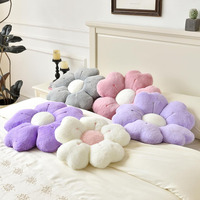 B265 gros marguerite fleur en forme d'oreiller décoratif jeter lit canapé mignon dortoir décor sol coussin rond violet oreiller