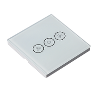 Larkkey Smart Tuya WiFi Ventilateur de plafond Interrupteur intelligent Interrupteur tactile Contrôle par application pour la maison intelligente Commande vocale avec Alexa pour le ventilateur