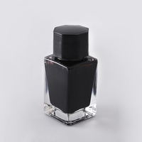 Logo personnalisé en gros 18 ml carré vide clair verre stylo bouteille d'encre stylo plume bouteille d'encre avec bouchon