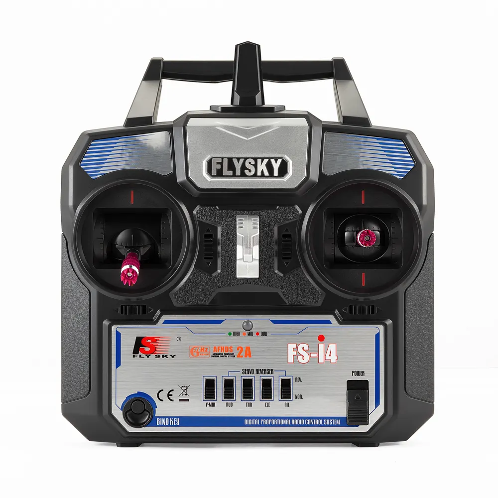 Flysky FS-i4X AFHDS 2A 2.4GHz 4CH無線システム送信機 (FS-A6受信機付きRCヘリコプターグライダー用)