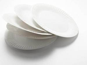 6.3 Inch White Round Paper Plate Disposable Light <b>Weight</b> Stackable Space Saving <b>Small</b> Plates for Picnics and Outdoor BBQ - Product Image 3