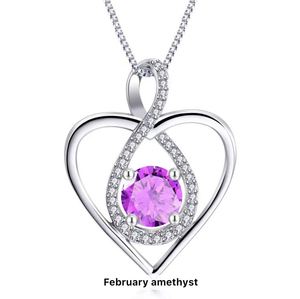 Collier pendentif pour femme en argent fin S925, en forme de cœur, avec cristaux de strass, plaqué rhodium, cadeau de mariage ou d'anniversaire, vente en gros SPJ - Product Image 4