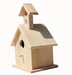 Duurzame Houten Vogelhuisjes Met Print Patroon Voor Binnen Of Buiten Gebruik Opknoping Voorzien Van Stijlvolle Woonkamer Accessoire - Product Image 6