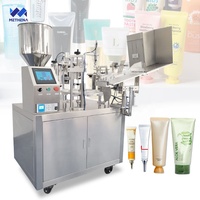 Machine de remplissage et de scellage rapide verticale de comptoir pour tubes de pâte (lait corporel, dentifrice) avec tuyau ultrasonique