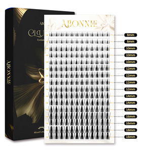 Faux cils Abonnie style manga, 192 pièces, bande transparente, kit d'extension DIY - Product Image 5
