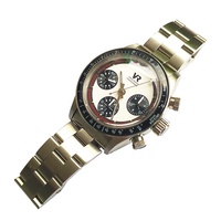 Maßgefertigte Niedrige MOQ Kuppel-Saphirglas 5ATM Shanghai 7750 Retro Chronograph Automatische Mechanische Edelstahl-Uhr zum Verkauf