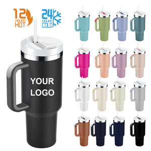 Logo personnalisé 40oz Tasse à bière réutilisable pour l'extérieur Tasse à café de voyage isolée en acier inoxydable avec poignée et couvercle - Product Image 3