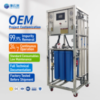 Équipement de traitement d'eau potable pour petite usine, machine de filtration par osmose inverse (RO) avec boîte de vitesses, capacité de production de 500 L/heure pour eau minérale