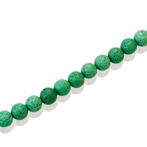 Cuentas de piedra de <span class=keywords><strong>lava</strong></span> volcánica de hielo colorido, cuentas espaciadoras sueltas redondas para fabricación de joyería, pulseras <span class=keywords><strong>DIY</strong></span>, collares de 15'' - Product Image 3