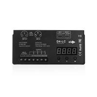 Decodificador RGBW de Alta Potencia de 4 Canales con Pantalla Digital, Voltaje Constante, DMX512, Dimmer LAMPOW LP-D4-LC 1152W, Entrada de 12-24V, 3 Años de Garantía