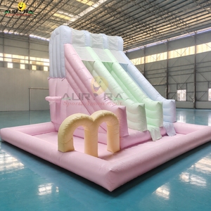 Tobogán Acuático Inflable Comercial <span class=keywords><strong>Grande</strong></span> para Exteriores, <span class=keywords><strong>Castillo</strong></span> <span class=keywords><strong>Hinchable</strong></span> con Tobogán y Piscina para Niños y Adultos - Product Image 2