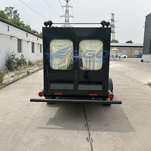 Prix d'usine Remorque funéraire noire à bas prix pour transport de cercueil par chariot funéraire et camion - Product Image 4