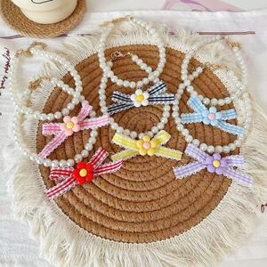 Collier pour animaux de compagnie avec nœud papillon perlé, collier décoratif pour chat, collier pour chien de petite et moyenne taille, accessoires pour chien, vêtements pour animaux de compagnie - Product Image 1