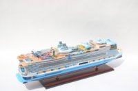 Modelo de Barco de Crucero de Resina y Madera, Estilo Náutico, Pintado a Mano, de Alta Calidad, Barato, Decoración para el Hogar, Estilo Europeo