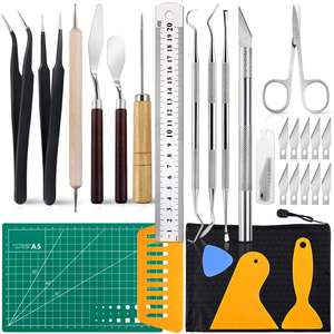<span class=keywords><strong>Kit</strong></span> de Herramientas Manuales de Vinilo Plástico para Eliminar el Exceso de Material en Siluetas, Manualidades, Corte, Scrapbooking - Negro - Product Image 1