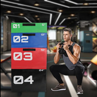 Caja de salto de nivel progresivo 4 en 1, Fitness físico para niños, uso de gimnasio duradero, 4 cajas Plyo, equipo de entrenamiento, entrenamiento de Software