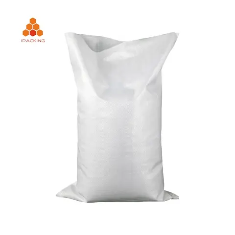 25kg 100kg özelleştirilmiş fabrika fiyat dayanıklı düz tek katmanlı plastik 50kg pp dokuma pirinç unu şeker torbaları