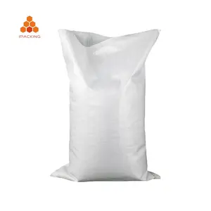 25kg 100kg su misura prezzo di fabbrica durevole plastico singolo strato di plastica 50kg pp tessuto di zucchero farina di riso sacchetti