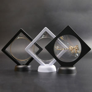 Caja de Regalo con Marco Flotante de Plástico Transparente y Membrana de Película PE, con Logotipo Personalizado, para Joyería, Pulseras, Aretes, Anillos y Collares - Product Image 1