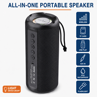 ZEALOT S46 IPX5 Su Geçirmez Kablosuz Hoparlör 10W Stereo 2200mAh RGB Işık TF USB AUX Mikro USB Askılı Açık Hava Kampçılığı Toptan Satış