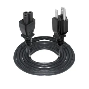 畅销书认可的美国3针插头电缆美国10A/15A 18/3交流电线IEC C5美国电源线