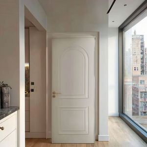 Puertas de Madera Maciza con Núcleo Hueco, Ligeras y Resistentes al Agua, para Interiores, Estilo de Diseño Moderno, MOQ 50 para Apartamentos, Directo de Fábrica - Product Image 1