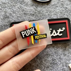 Custom Logo 3d Heat Press Transfer <b>Transparent</b> Silicone Iron on Pvc Patch Soft Rubber Patches <b>Label</b> Made with Hook Backing - Product Image 2