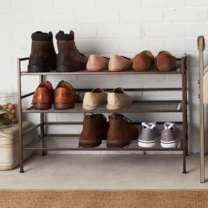 Wholesale <b>Large</b> Metal Shoe Rack with Storage Organizer Home Furniture for Hall & Mall Display Rack for Living Rooms Dining Areas - Product Image 3