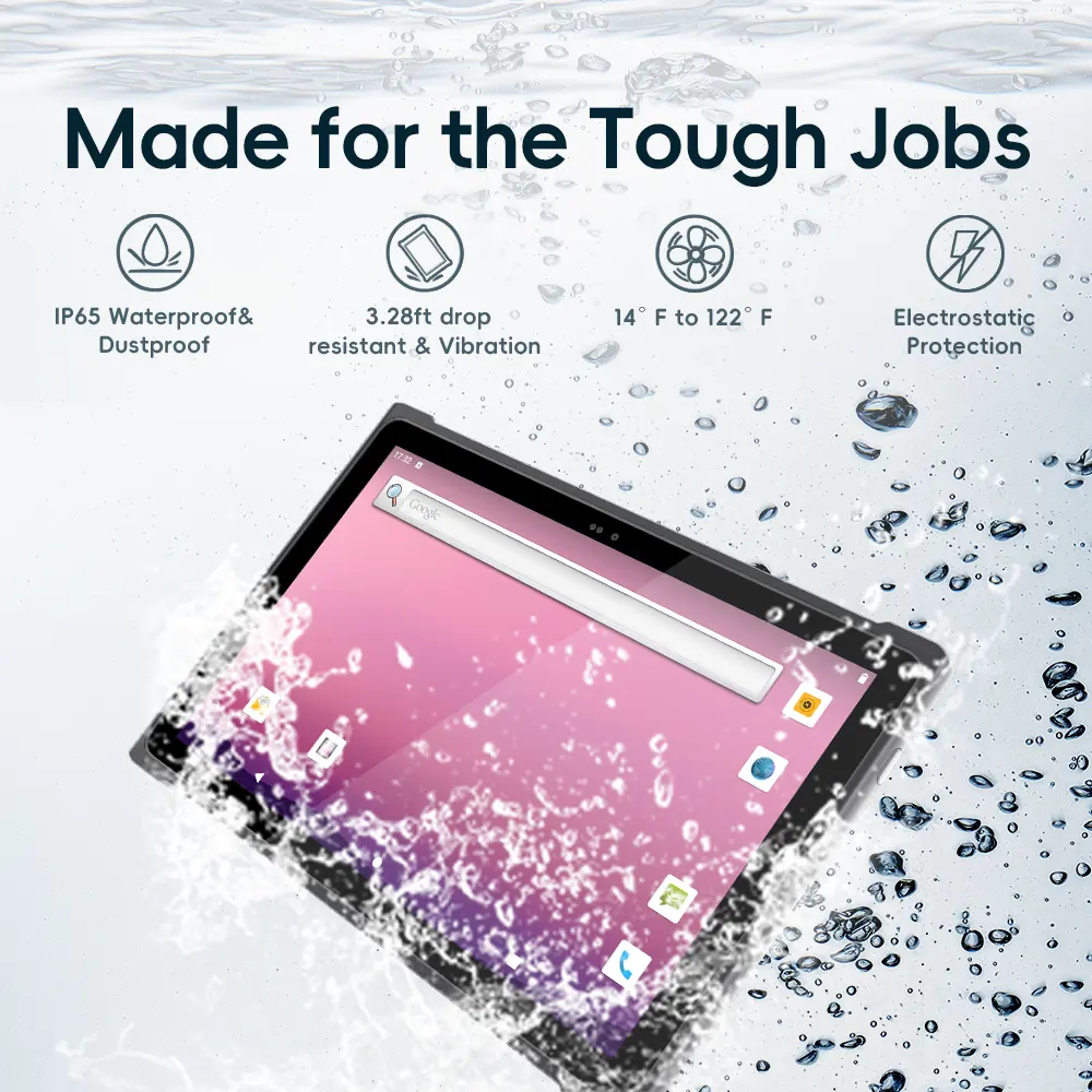 Android Industrial Touch Screen Rugged Tablette Pc OEM S91A Handhelds Tetminals Ip65 Waterproof UltrathinTablet PC MTK 8GB