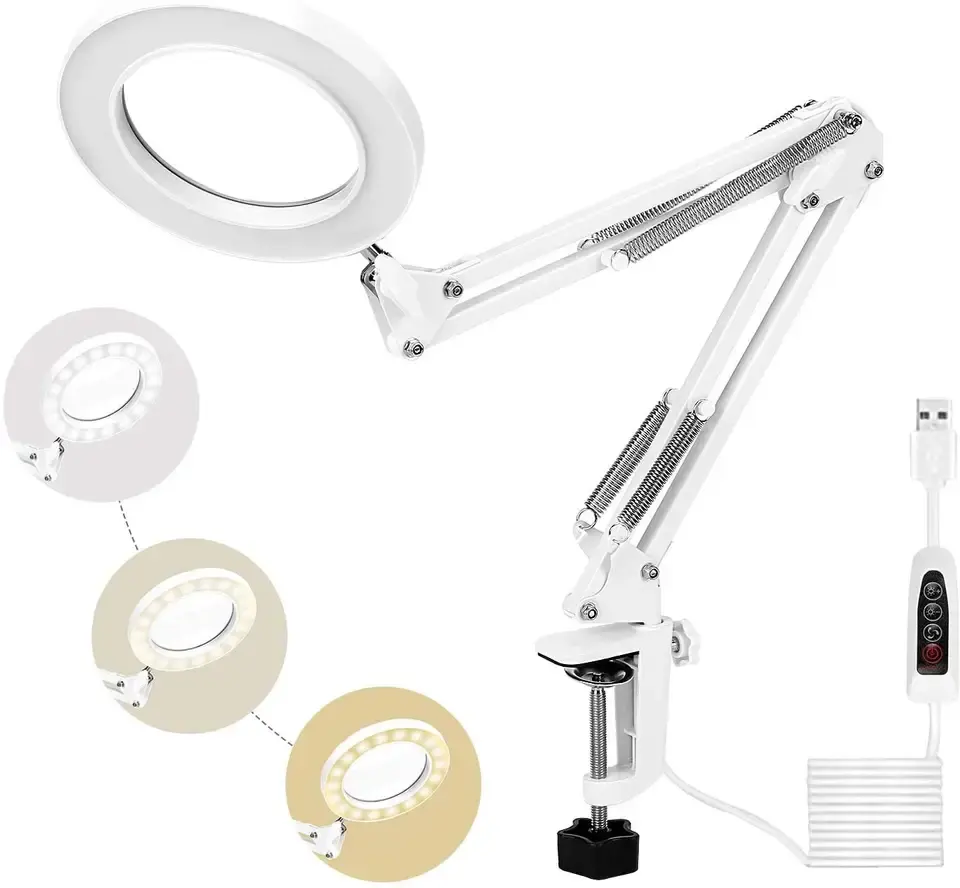 Chất lượng cao Salon/Spa điện tử lông mi mở rộng Đèn máy đẹp cụ LED 5x Magnifier đèn