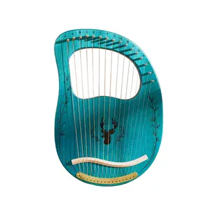 Atacado mini lira harp-Madeira 16 Cordas Da Harpa Lira Harp Barrela Mogno Madeira Instrumento de Cordas Para O Iniciante