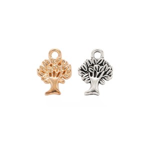 Colgante de árbol calado de aleación de zinc con diseño de follaje texturizado para regalos de reunión familiar - Product Image 1