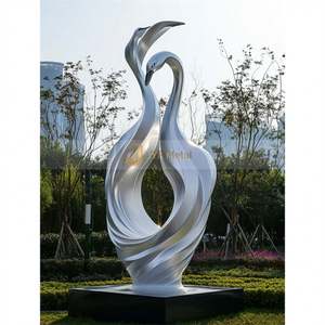 ANW9839 Escultura Artesanal de Acero Inoxidable 304 Estilo Art Deco, Decoración de Jardín que Mejora el Impacto Visual Espacial - Product Image 3